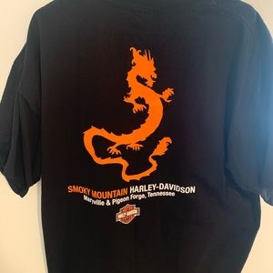 Harley Davidson Orange Dragon T-Shirt